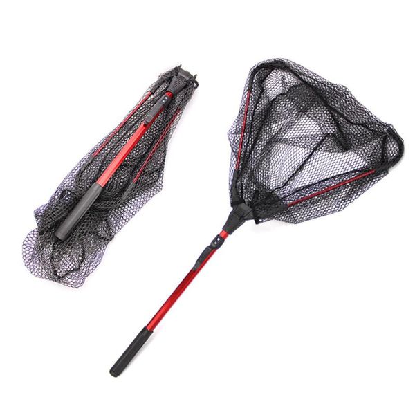 

aluminum alloy retractable fishing net telescoping foldable landing pole folding for accessories