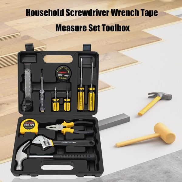 

household repair tool kit with screwdriver tape plier cutter electric pen strong toughness metal portable supplies hand tools