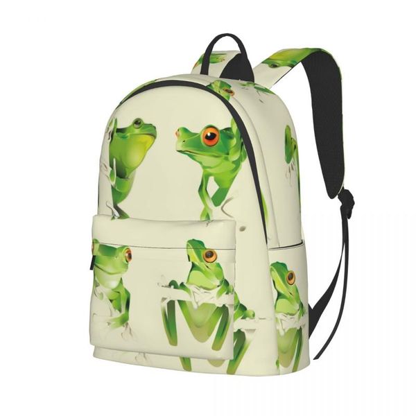 

backpack schoolbag for teenager girls boys frog bag student book pack