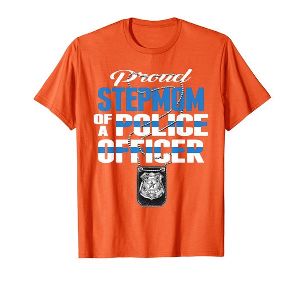 

Proud Stepmom Of A Police Officer - Thin Blue Line Mom Gift T-Shirt, Mainly pictures