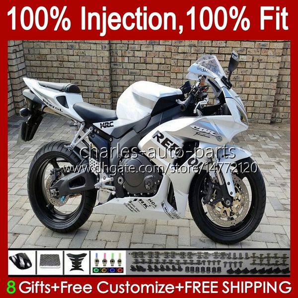 Honda CBR 1000 RR CC 1000RR için Enjeksiyon Kalıp Aireleri 1000RR CBR1000RR 06 07 Vücut 59no.74 100% Fit CBR1000 RR 1000CC 2006 2007 CBR1000-RR REPSOL Beyaz 06-07 OEM Karoseri Seti