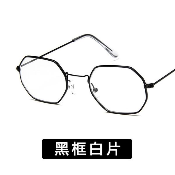 

hexagon sunglasse ladies metal women brand designer fashion rimless clear ocean lenses sun glasses uv400, White;black