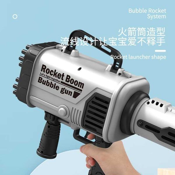 

44 hole rocket launcher bubble gatling net red bubble gun charging toy