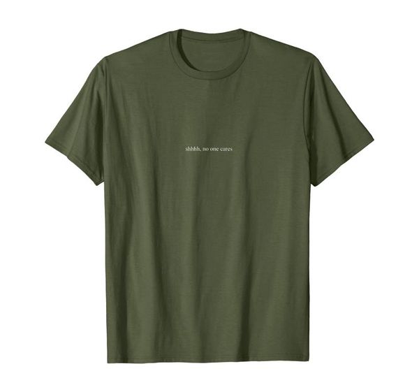 

men's t-shirts shhhh, no one cares, White;black