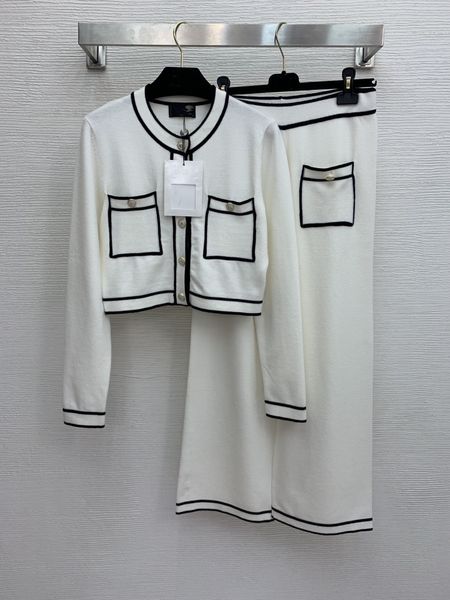 

2021 autumn o neck long sleeve print coat and long pants brand same style 2 pieces sets women 0903-19, White