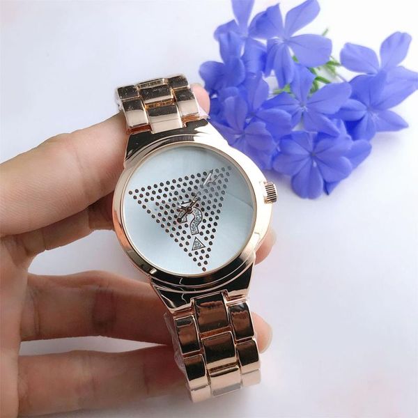

wristwatches little red lady watch fashion shi ying triangle pattern personality style, Slivery;brown