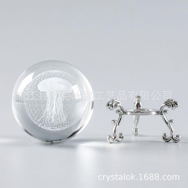 

novelty items ceative furnishing articles crystal ball transparent globe a variety of sizes with silver support morld map continents