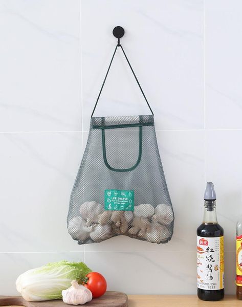 Frutas e vegetais saco de net pimenta cebola Armazenamento de alho manter fresco economizar espaço sundry sunding acessórios de cozinha sacos