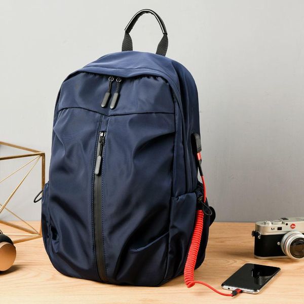 

backpack 2021 korean fashion oxford cloth large capacity business leisure computer bag men's waterproof student schoolbag