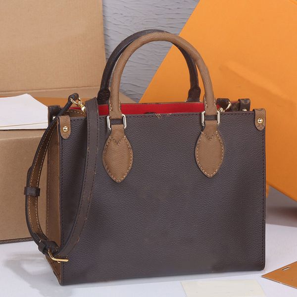 

handbags women tote bags handbag crossbody bag grain cowhide genuine leather patchwork letter printing hardware internal zipper, Black
