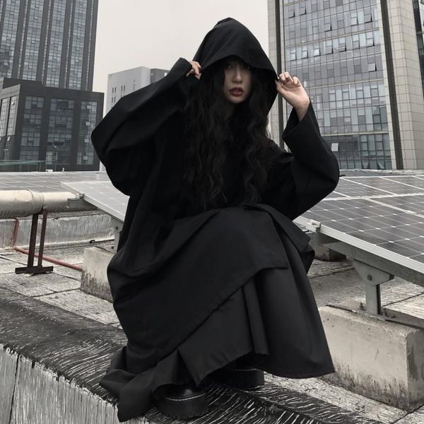 

ethnic clothing japanese women kimono black loose pants gothic punk hoodie women's jacket wide leg samurai costumes casual cool, Red
