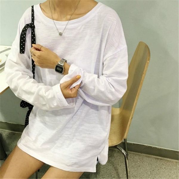 

women's blouses & shirts arrive thin solid color white long-sleeved female korean loose women summer blouse shirt clothing