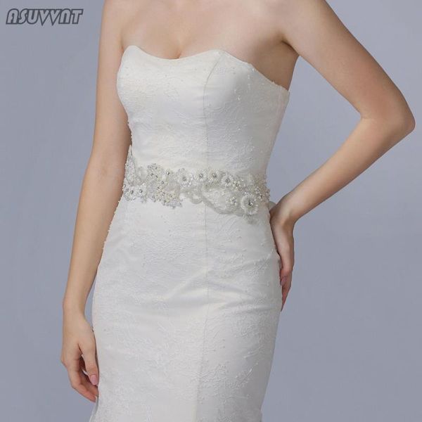 

wedding sashes fashion belts for bridal dress party bridesmaid girdle lady accessories rhinestone pearl women belt, White