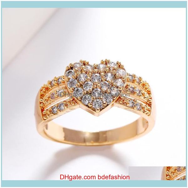 

jewelrywomen rings 585 rose gold colour with cubic zirconia charm engagement party jewelry wholesale cluster drop delivery 2021, Golden;silver