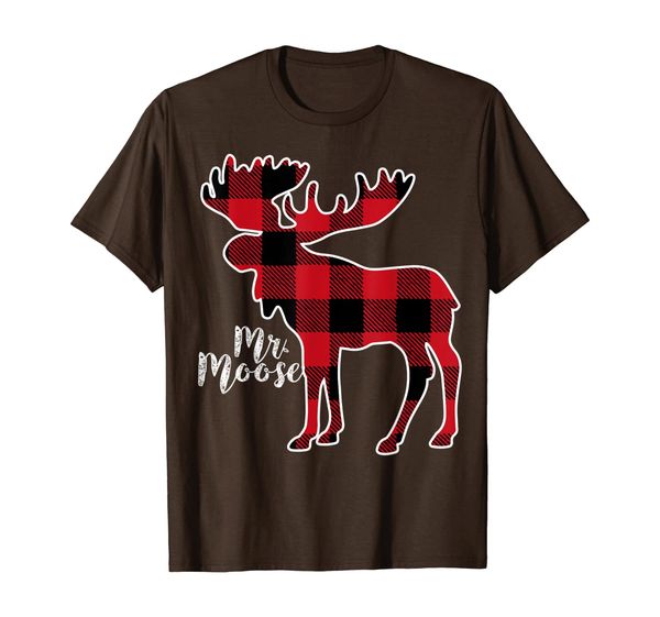 

mr. moose | red plaid buffalo matching family pajama, White;black