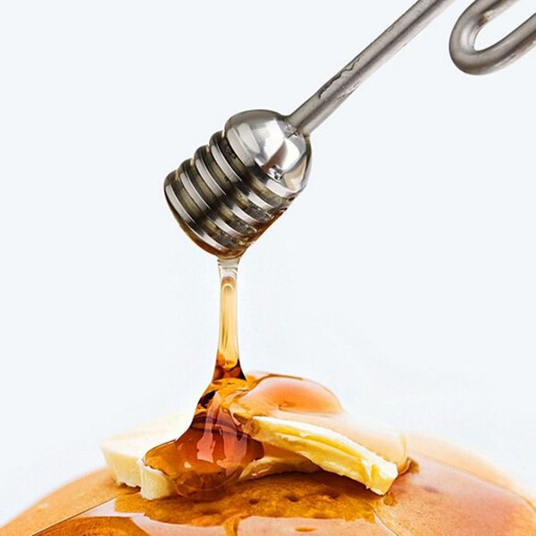 

spoons honey measuring spoon kitchen cooking tools stainless steel curved and straight handle metal dipper stick