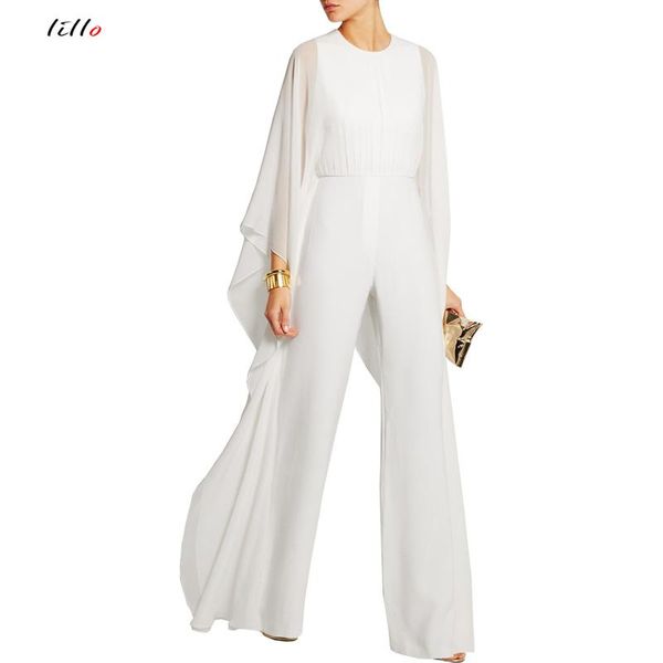 

women's jumpsuits & rompers fashion elegant and spot selling wide leg pants chiffon stitching jumpsuit women sexy, Black;white