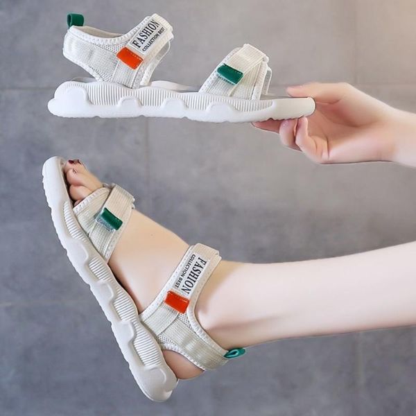 

sandals shoes women slippers women's fashion flat summer 2021 sandales femmes, Black