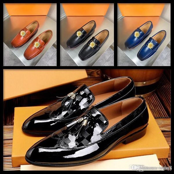 

l5 men loafers suede leather pointed toe oxfords business dress shoes oxford shoes for men flats formal wedding shoes sapato social 33, Black
