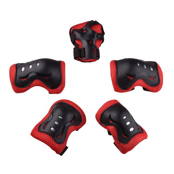 

pcs kids outdoor sports protective gear knee pad elbow pads wrist guards children safety protection for roller skating cycling &, Black;gray