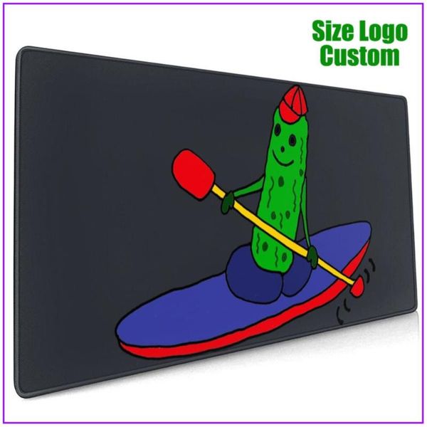 

mouse pads & wrist rests cool funny kayaking pickle cartoon extra large gaming pad with support gel alfombrilla escritorio pc gamer completo
