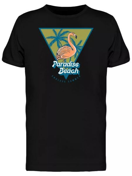 

Paradise Beach Flamingo Tee Men's -Image by Shutterstock, White;black