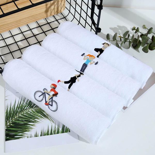 

towel cotton white green large bath for women quicky dry absobent fitness running camping yoga sports towels 110x35cm