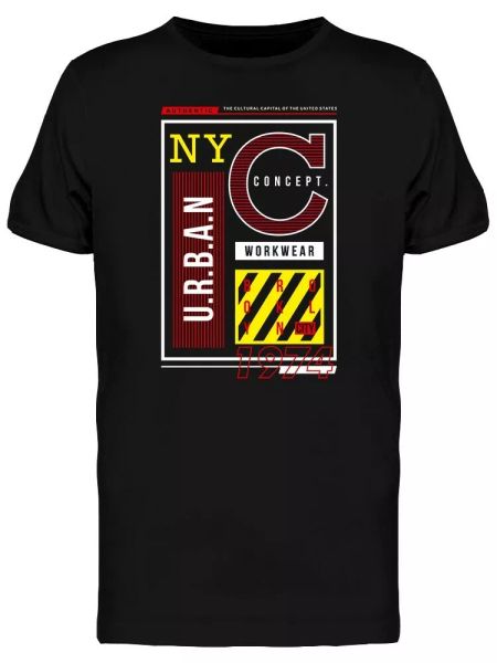 

Nyc Urban Concept Typography Men's Tee -Image by Shutterstock, White;black