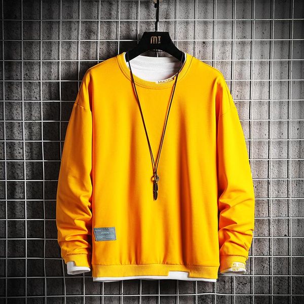 

men's hoodies & sweatshirts 2021 solid color sweatshirt men harajuku autumn spring hoody casual hoodie streetwear clothes, Black