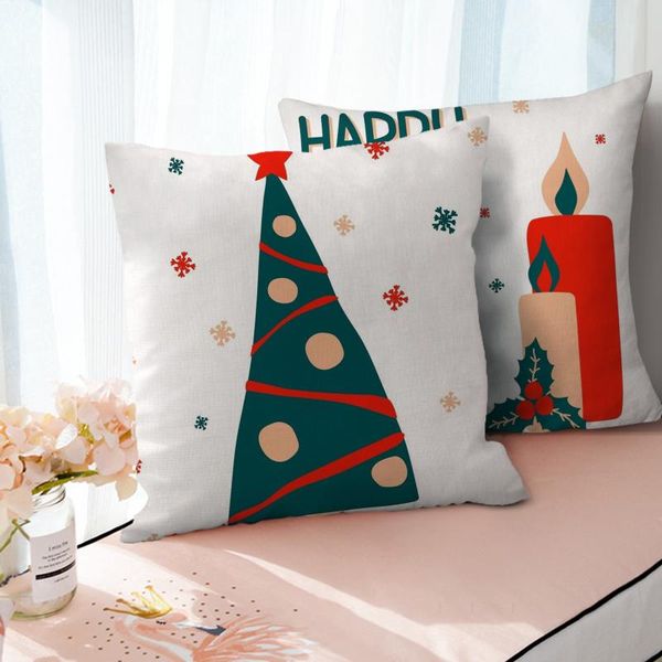 

cushion/decorative pillow christmas decorative gift pattern short plush single side cushion cover pillows sofa home winter 45x45