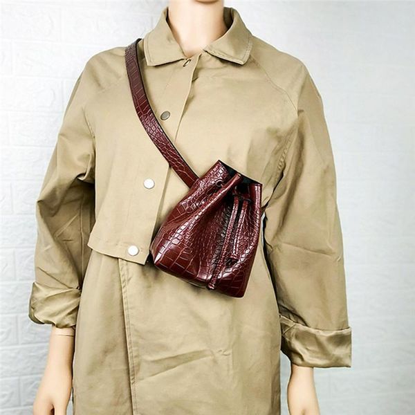 

waist bag pu leather fanny pack female belt phone pouch small chest bags vintage lady messenger