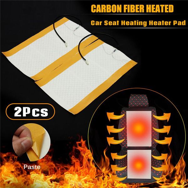 

outdoor pads 2pcs 12v universal car seat heating pad heated covers carbon fiber auto winter warmer heater mat