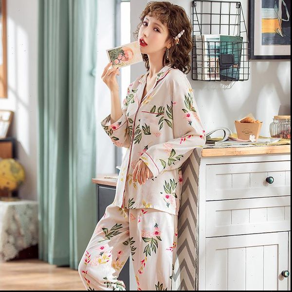 

youest soft silk cotton womens sleepwears pjs long sleeves pants pajamas, Black;red