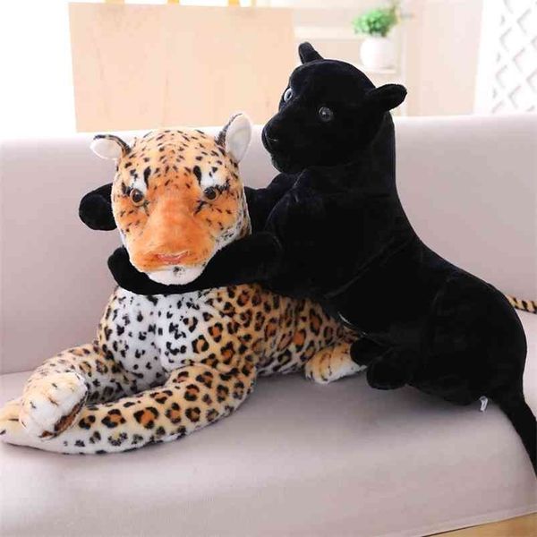 Forest King Panthera Pardus Multisizes Simulazione Farcito Animale selvatico Ghepardo Peluche Pantera nera Leopardo Peluche 210728