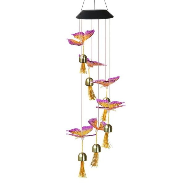 

decorative objects & figurines 81cm solar butterfly wind chimes outdoor waterproof bird led lights night party yard garden hanging decoratio