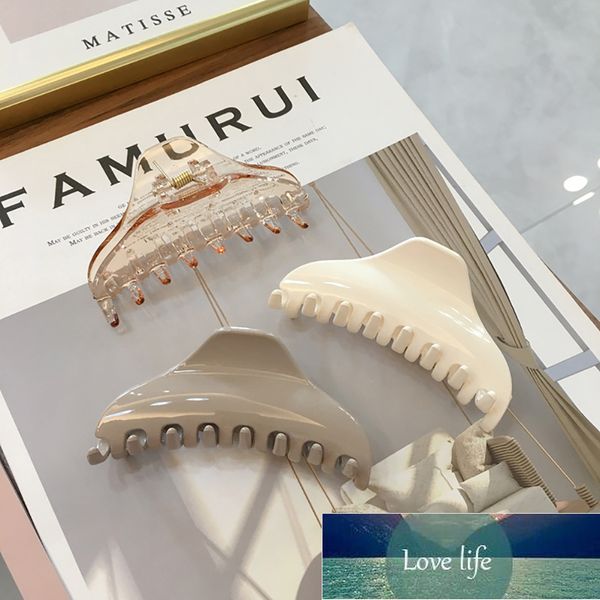 

transparent hair claws crab solid color acrylic barrette vintage clip simple elegant accessories ponytail clip crabs, Silver