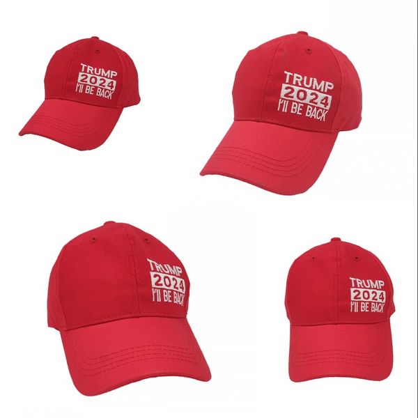 

presidential us election red snapbacks trump 2024 i will be back baseball caps summer adjustable man women 6 8ff 1583 t2, Black;white