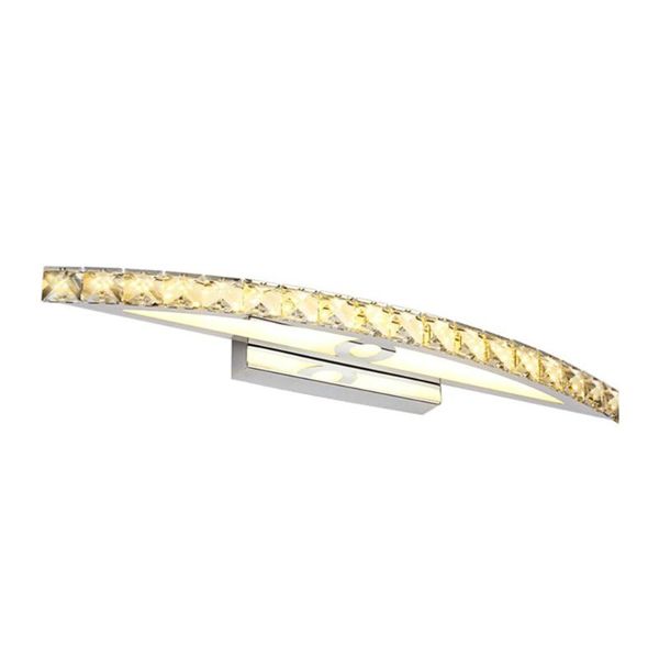

wall lamp 10w 15w led crystal mirror bathroom lights 90-260v stainless sconces indoor lighting 44/54cm