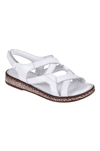 

sandals women's white genuine leather casual bee-1009, Black