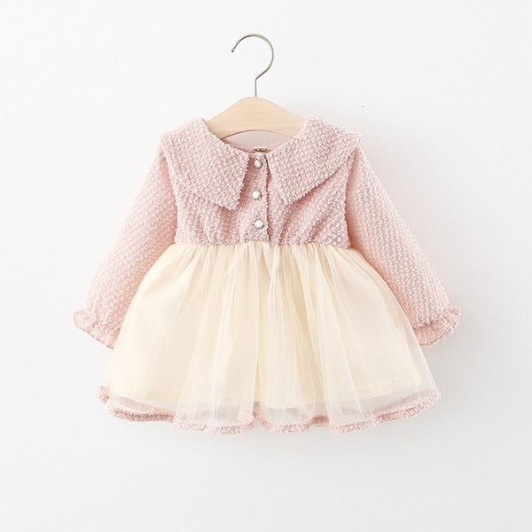 

girl's sweet girls kids princess spring long sleeve dress children baby infants mesh patchwork party dresses vestidos s10471 1026, Red;yellow
