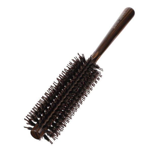 

round hair brush roller wooden handle styling salon rolling comb brushes, Silver