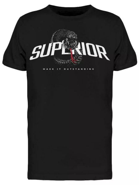 

superior make it outstanding tee men's -image by shutterstock, White;black