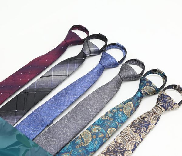 

zipper tie men's formal easy pull ties, Blue;purple
