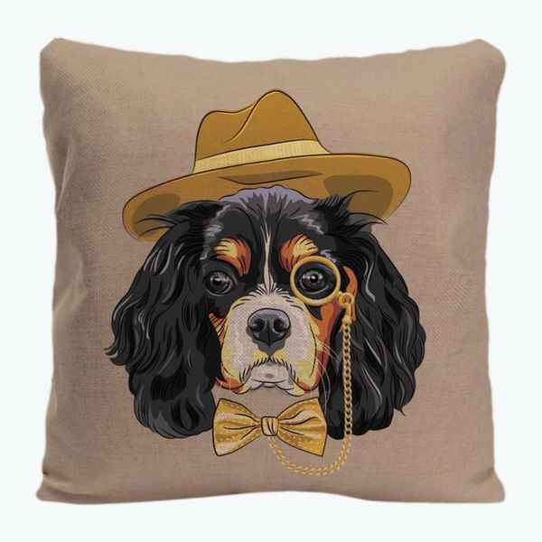 

poodle with hat and glasses printing throw pillow case decorative cushion cover perfect gift by lvsure for car sofa seat cushion/decorative