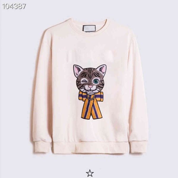 

designer hoodie mens cat skateboard sweatshirts long sleeve shirts hoodies women fashion clothing embroidery printed letter, Black