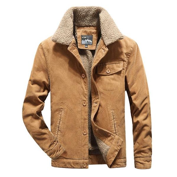 

men's down & parkas maxulla wind coat short winter mens warm thick corduroy jacket men fur fleece motorcycle coats clothing mla0621 4o8, Black