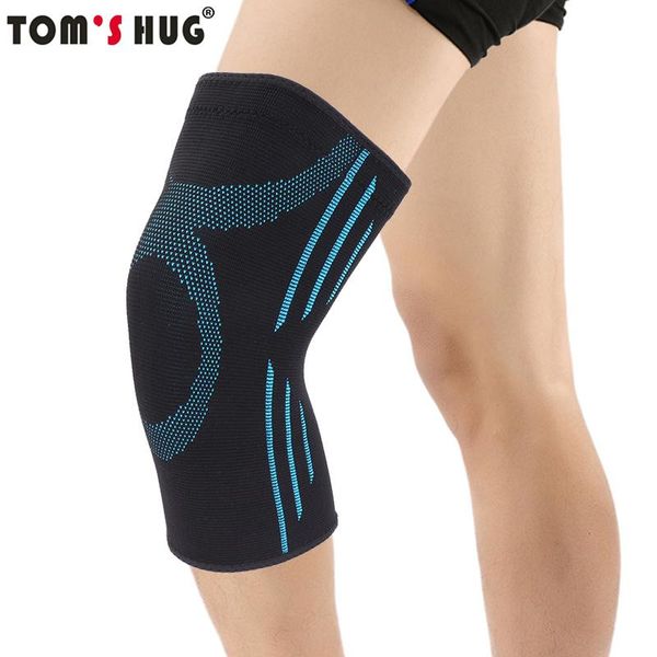 

elbow & knee pads tom's hug pad protector warm 1 pair brace support sleeve for jogging running and joint pain relief sky blue kneepad, Black;gray