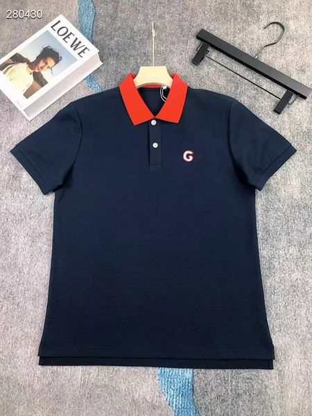 

mens stylist polo shirts luxury italy clothes short sleeve fashion casual summer many colors are available size 3xl, White;black