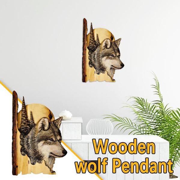 

decorative objects & figurines wall hanging of animal carving crafts-wood made ornament house home decoration accessories drop