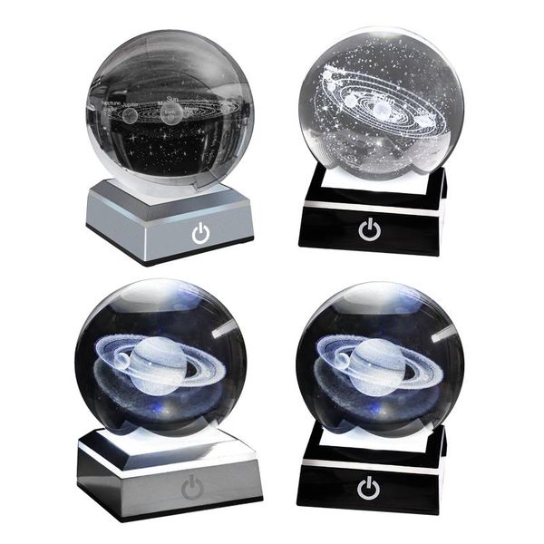

novelty items 8cm 3d solar system crystal ball for home decoration wedding gifts